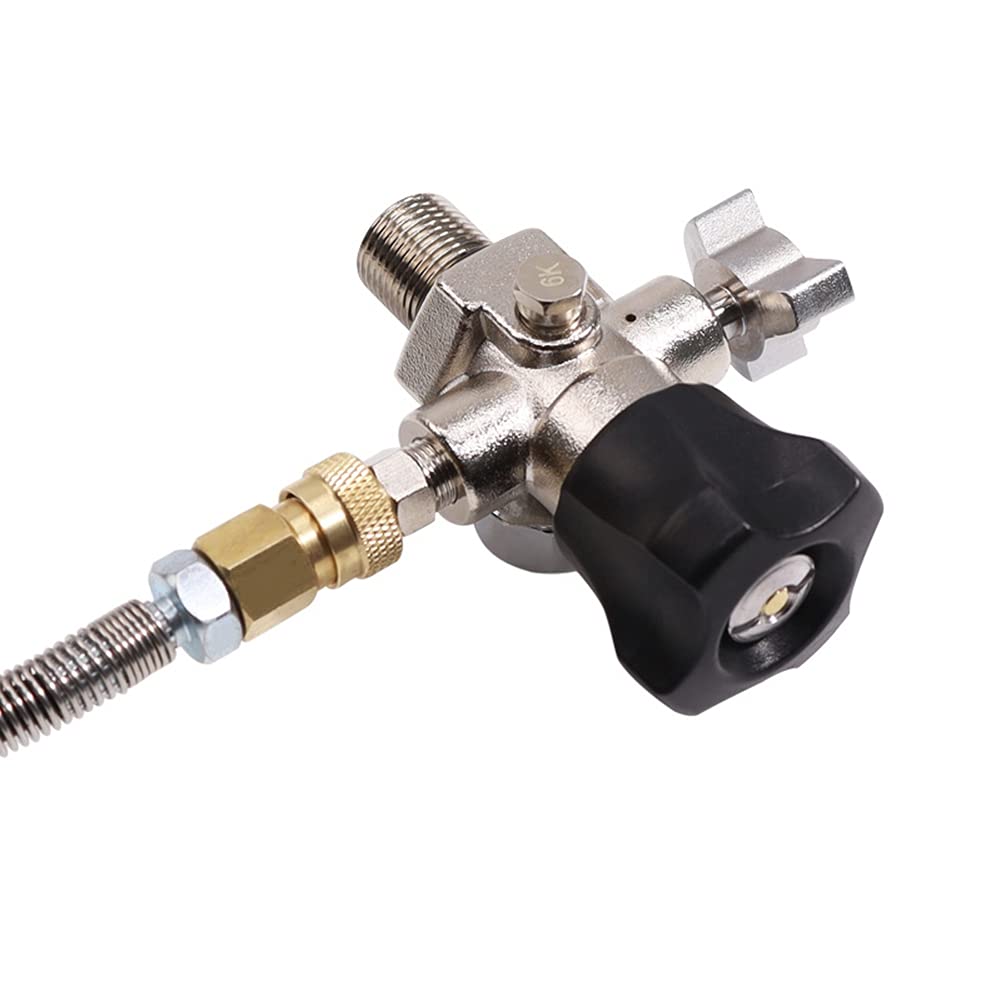 Régulateur / Valve M18x1,5 Pour Bouteille De Plongée - Pression 0-300 Bar - En Métal, Avec Manomètre - Pour Gonflage équipement Sports Aquatiques