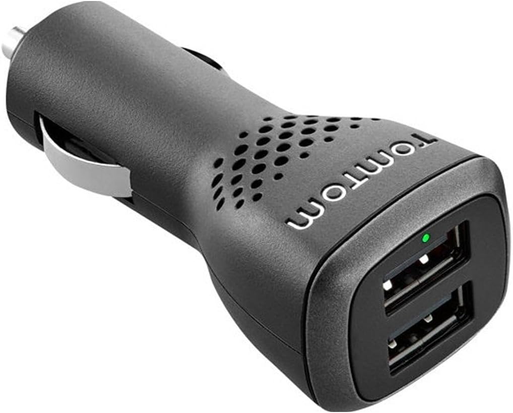 TomTom High Speed Dual Car Charger, 2.4A per port for all TomTom Sat Navs and any other devices that charge with USB such as Smartphones or Tablets (e.g. iPhone, Samsung etc)