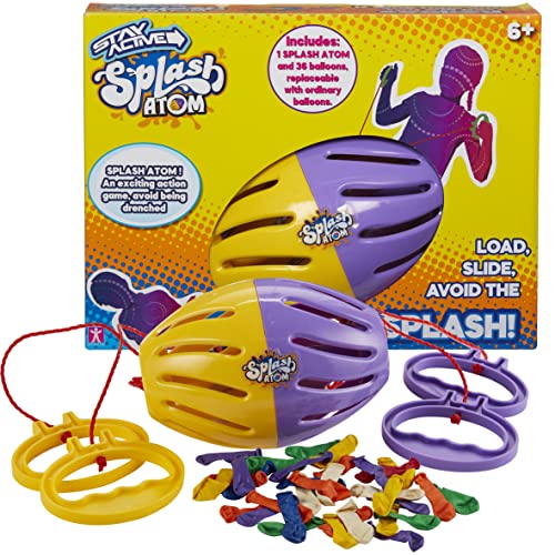 sanja (hk) S07500 Stay Splash Atom, Outdoor and Indoor Family Toy, Active Fun, Girls, Boys Game, Yellow