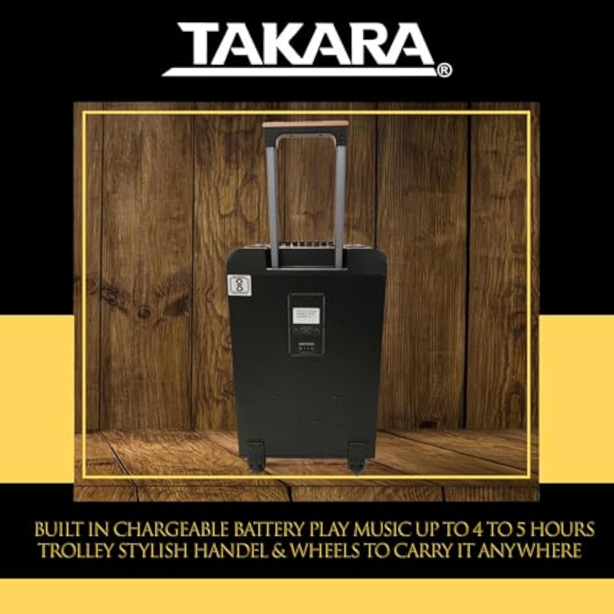 T 8090 Karaoke Speaker Trolley with Wireless Mic
