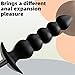 Family Black Inflatable Training Stick, Consisting of A Conical Top and Multiple Gradient Spheres for Male and Women-Q
