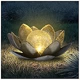 🎁【Perfektes Geschenkauswahl】 Die lotus kommt in seiner eigenen schön gestalteten Box.Die solarleuchten garten boden ist ein ideales Geschenk für Mama, Frauen, Familie, Freunde oder Gartenliebhaber zum Jubiläum, Geburtstag, Weihnachten, Halloween oder anderen Veranstaltungen und Festen.