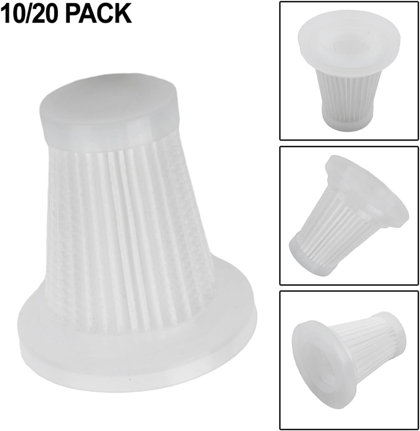10/20pcs Car Vacuum Cleaner Filter Washable Reusable Replacement Filter Car Element Handheld Cordless Vacuum Cleaner Filter(20 PACK)