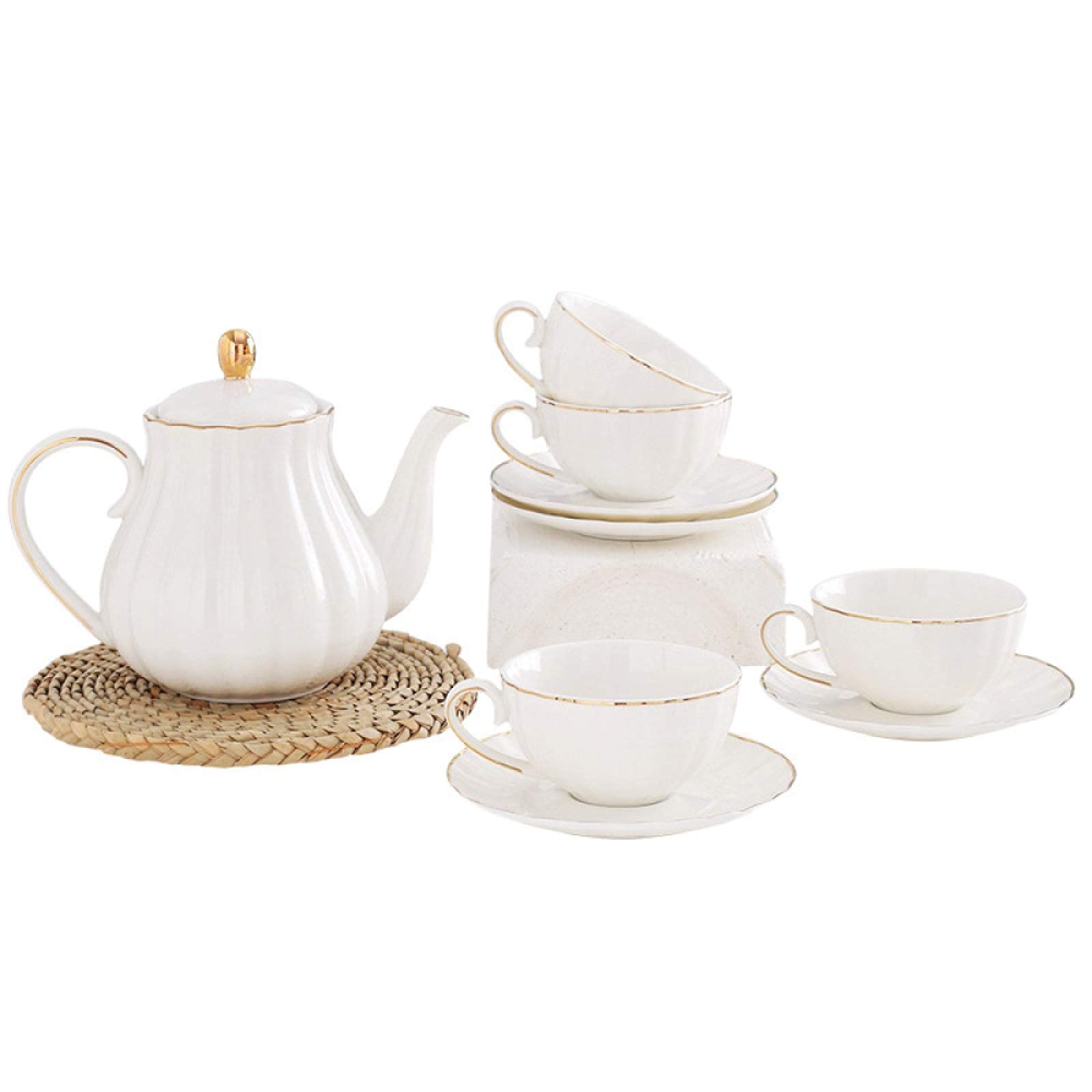 Zestaw Do Herbaty Dla Dorosłych Porcelanowe Zestawy Do Herbaty, Zestaw Do Podwieczorku Vintage Flowers Zestaw Do Kawy, Zestaw Filiżanek I Spodków Do Kawy Prezent Ślubny, A