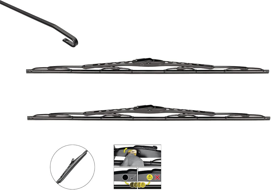 Valeo Silencio Wiper Blade VM212 574275 Front Length: 600mm/450mm Set of 2 Wiper Blades (for Left and Right Hand Drive Vehicles)