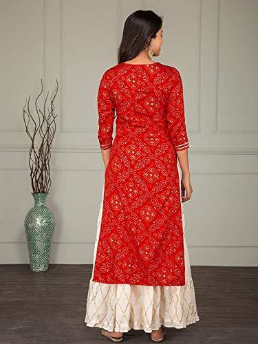 Image of Women's Jaipuri Rajasthani Rayon Straight Kurti with Palazzo Set | Ethnic Kurta Palazzo Dress for Women & Girls