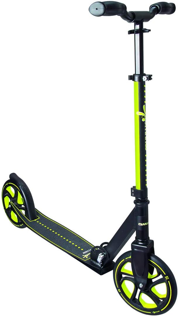 Unisex Youth Aluminium Scooter Pro 215 mm, Black/Lime, One Size