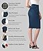 Lexi Womens Stretch Pencil Skirts with Functional Pockets, A Line & Destructed Mini Denim Skirts SK22884X Medium Blue 24