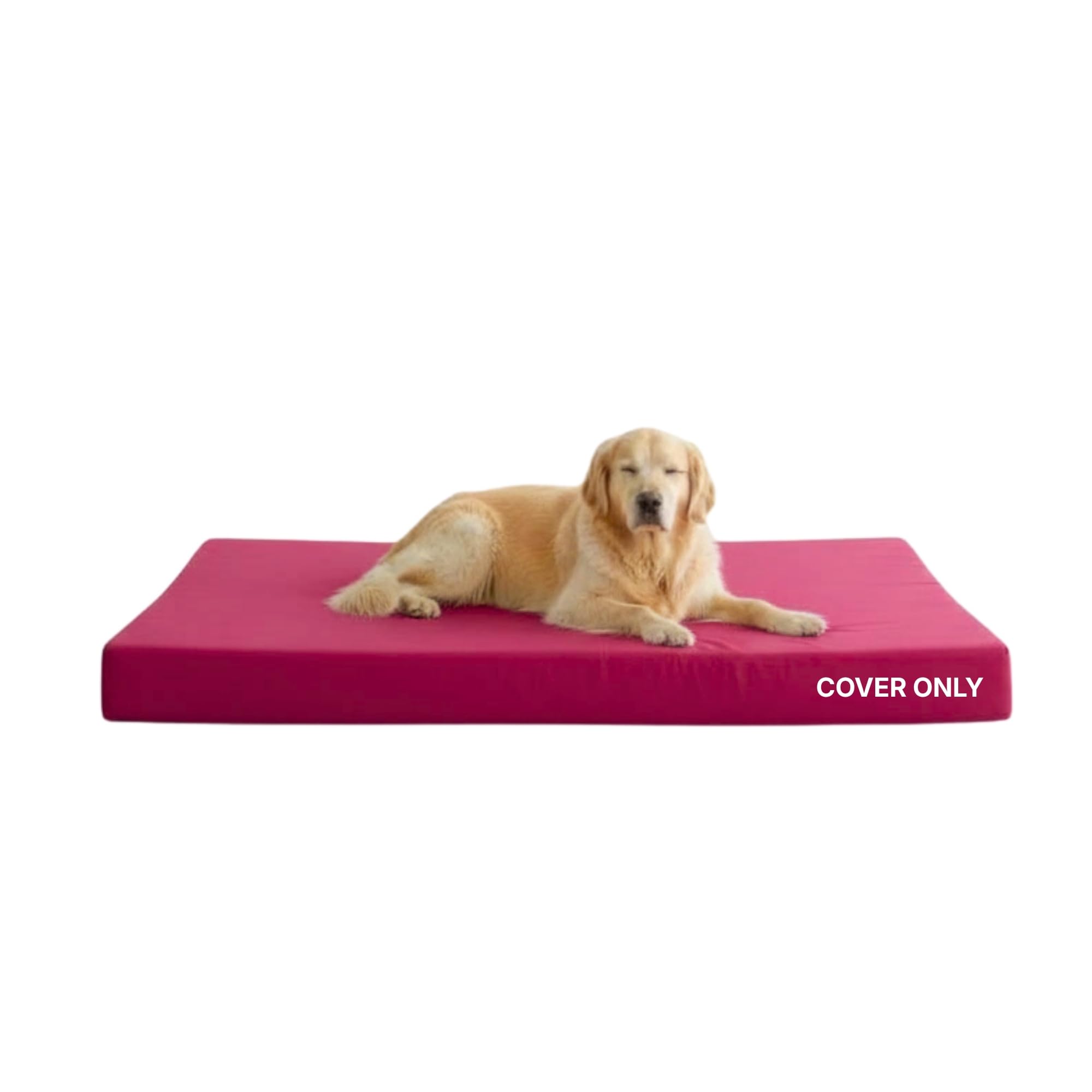 Kosiproducts Spare Replacement Dog Bed Cover, 190gsm Soft Polyester, Removable, Washable Cover [To Fit Dog Bed Size: 84cm x 65cm x 10cm, Pink]