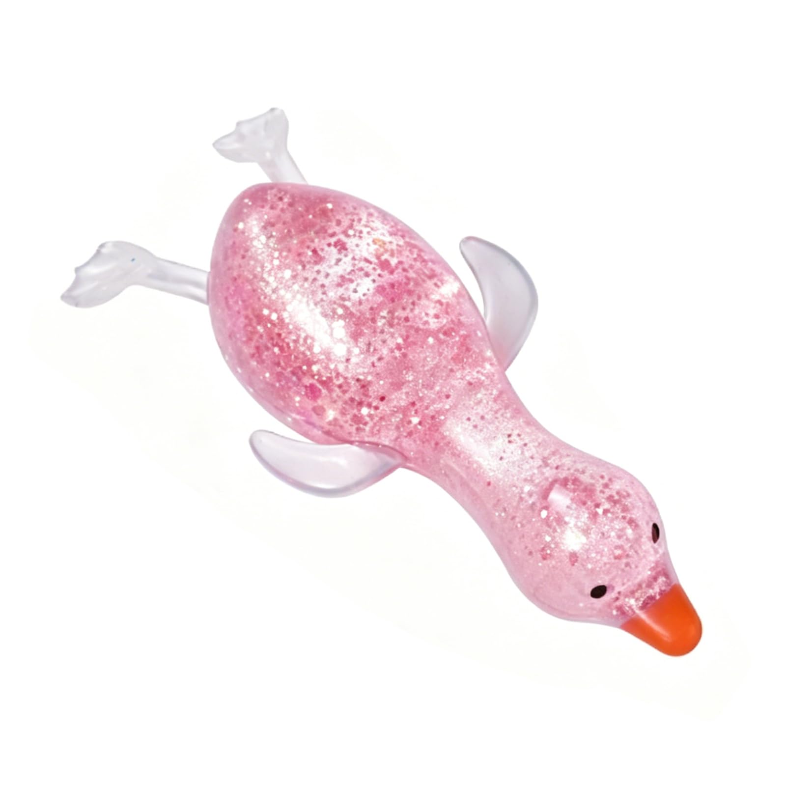Duck Squishy, Sugar Squishy Duck Stress Relief Tool, Office Desk Stress Relief and Classroom Sensory Stimulation, Portable Relaxation Companion for Adults and Students, Pink Mallard Fidget Sensory Toy