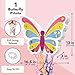 BLUE PANDA Butterfly Pinata Pull String - 16.5 x 13 x 3 In, Pink, Yellow & Blue - Rainbow & Pull-Apart Piñata for Birthday Party Decoration & Garden Theme Fairy Party