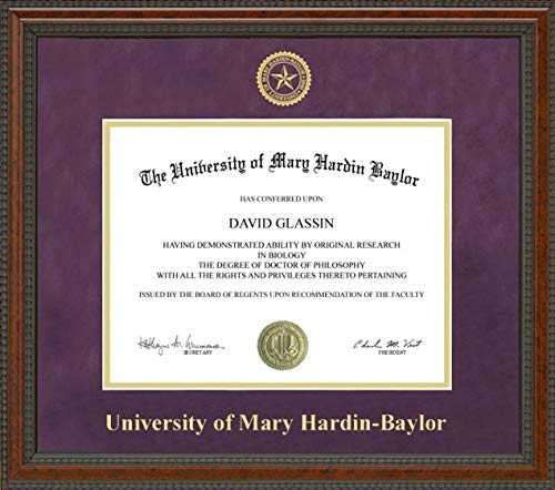 Wordyisms University of Mary Hardin-Baylor (UMHB) Diploma Frame