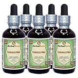 Caralluma, Bengal Quince (Caralluma Adscendens) Dried Root Alcohol-Free Liquid Extract (Brand Name: HerbalTerra, Proudly Made in USA) 5x2 oz