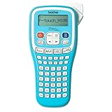 Teclado ABC Brother PTH100 - Rotuladora electrónica de mano con diseño ergonómico (con pantalla LCD), color azul claro