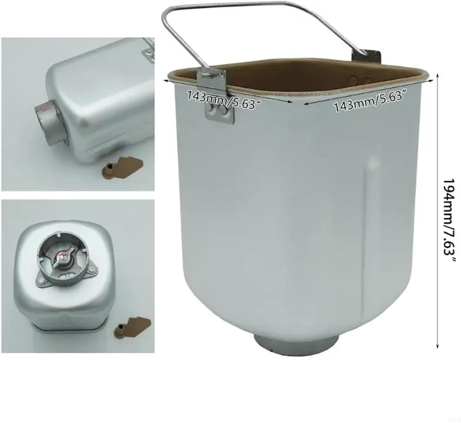 Bread Machine Parts Metal Bread Bucket Inner Pot Replacement Bread Maker Accessories