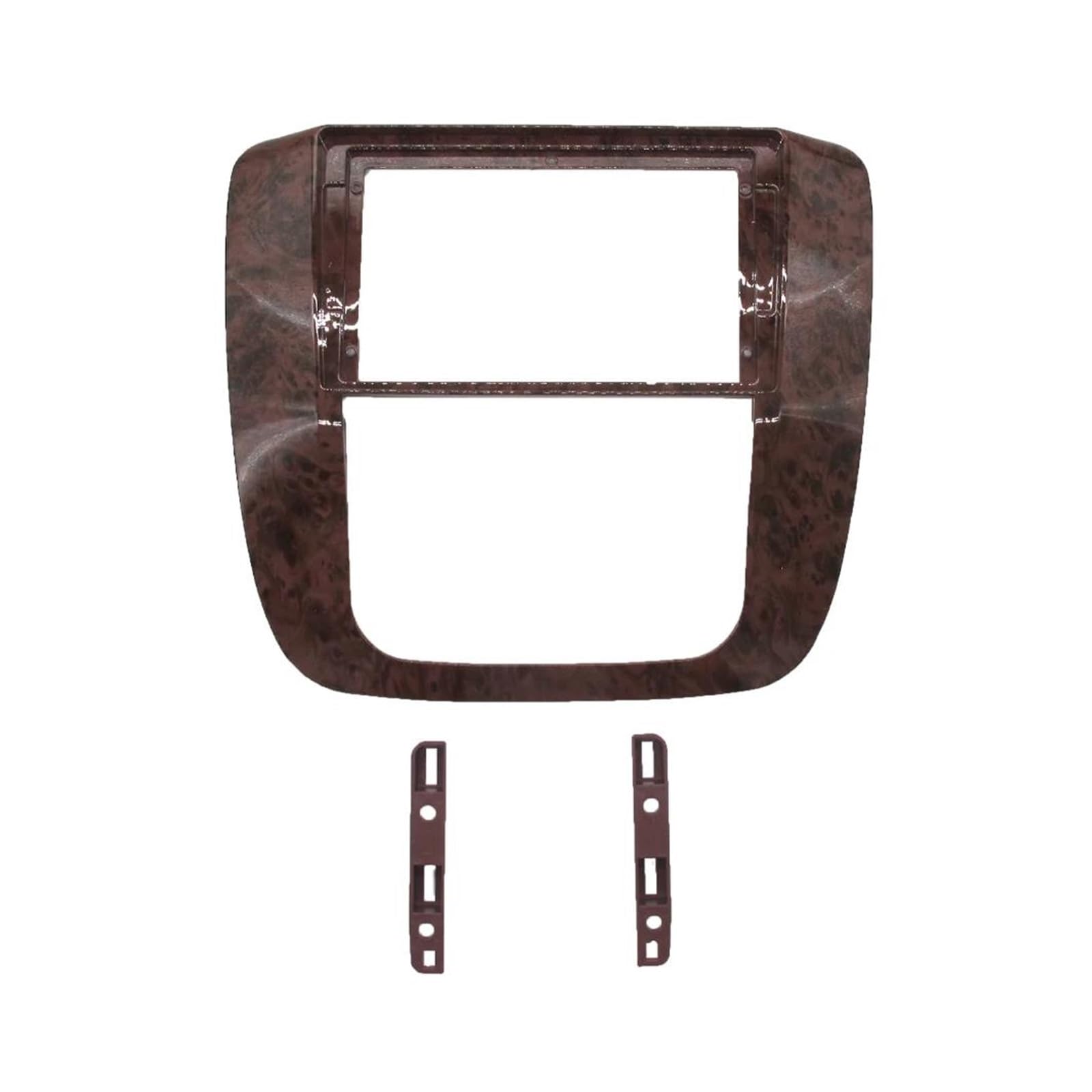 Marco Radio para Coche Marco Adaptador Radio Coche 9 Pulgadas para GMC para Yukon 2007-2012 Panel Embellecedor Montaje Unidad Principal Estéreo 2DIN(Wooden Frame)