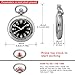 Tiong Pocket Watches Quartz Arabic Numerals Men Pocket Watch with Chain Christmas Graduation Birthday Gifts Fathers Day(Silver)
