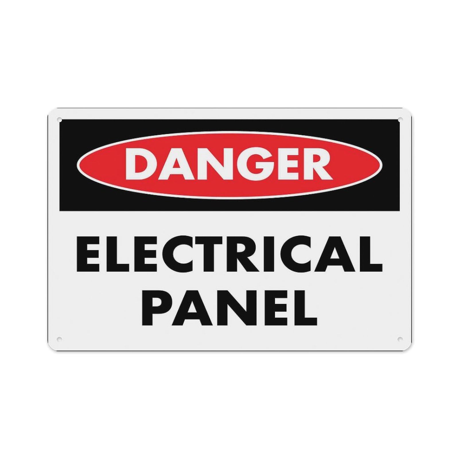 Peiyeety A05 Danger Electrical Panel Sign Aluminum Tin Warning Signs For Home Outdoor Garden 12X16 Inches
