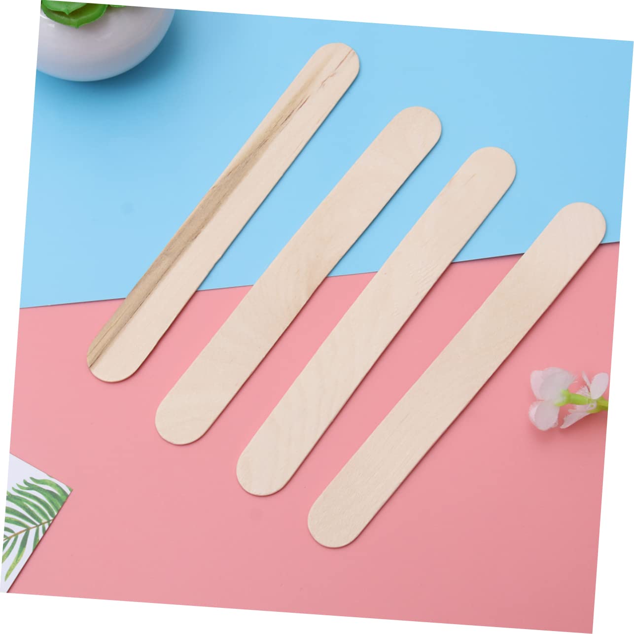 Outanaya 50pcs Essential Waxing Kit for Women Wooden Hair Removal Sticks Spatula for Salon Home Use