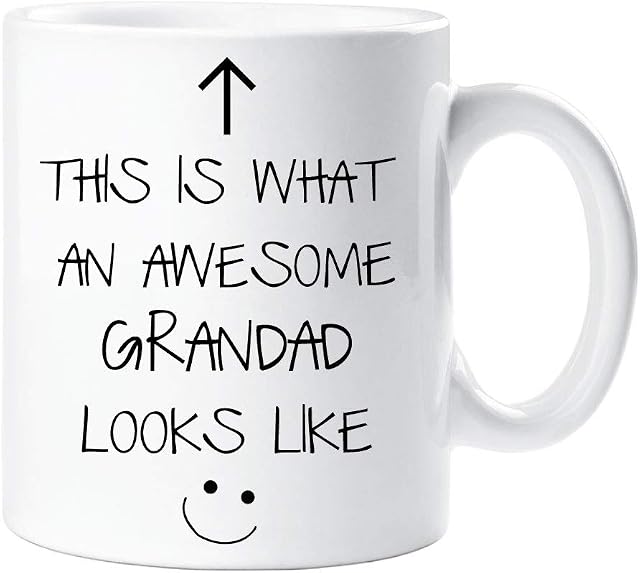 60 Second Makeover This is What an Awesome Grandad Looks Like V2 Mug Fathers Day Birthday Christmas Cup Gift