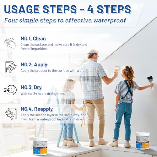 Image of Liquid Waterproof Sealant 70oz Clear, Transparent Waterproof Coating | Water-Based Invisible Repairing Leak Agent Roofs, Walls, Garden, Bathroom, Kitchen, Terraces Indoor & Outdoor