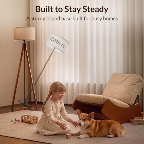 Image of LEPOWER Tripod Floor Lamp Mid Century Modern Standing Lamps for Living Room | Light-Diffusing Linen Shade, Premium Rubberwood Tripod with E26 Base, Adding Warmth to Bedroom, Office & Study Corner Brown