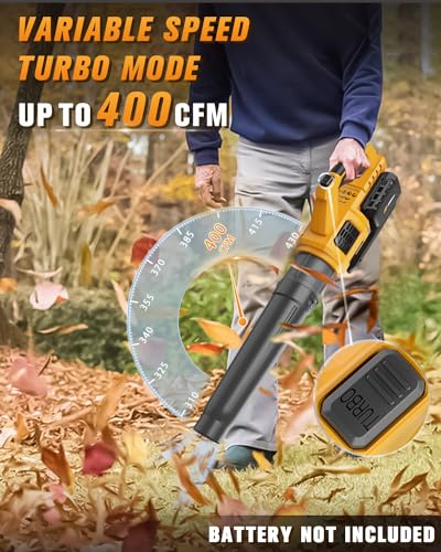 Heinpro HP-2180GY Cordless Leaf Blower Compatible With Dewalt 20V Max Battery(No Battery) 400Cfm Electric Leaf Blower Cordless thumb #3