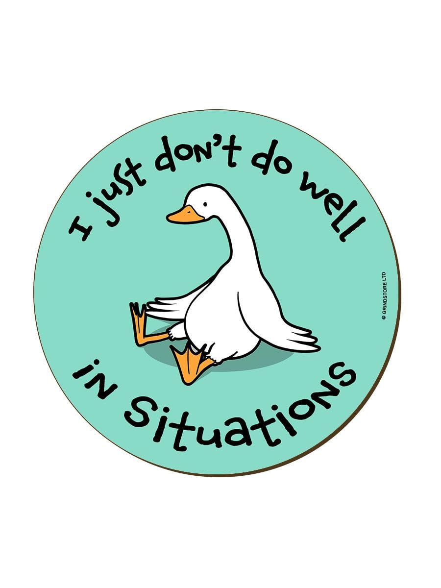 Grindstore Multicolour I Just Don't Do Well In Situations Coaster