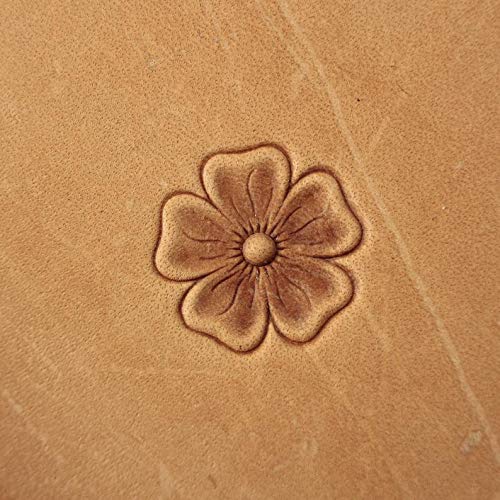 DandS ltd Leather Stamp Tool, Flower, Professional Steel Craft Tool for Leatherworking, Embossing, Carving & Stamping Leather Projects, Belts & DIY Projects, Compatible with Mallet #318