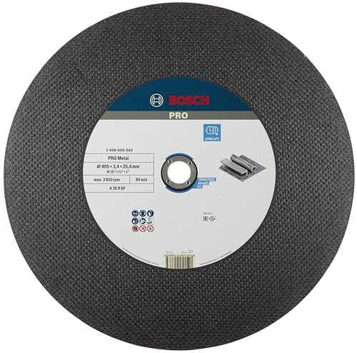Bosch 1x Mola da taglio PRO Metal di lunga durata per troncatrici, foro 25,4 mm (per Acciaio, Ø 405 mm, Professional Accessorio Troncatrice)