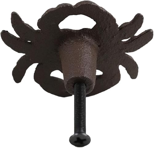 Miniatura 6 de Ebros Gift Juego de 4 pomos rústicos de hierro fundido náutico marino cangrejo marino cajón puerta muebles tiradores cangrejos crustáceos pomo acento