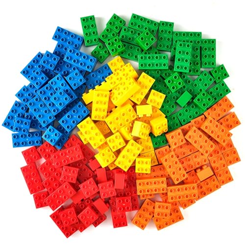 Best Blocks Big Blocks Set, Large Building Blocks for Ages 3 and Up, 100% Compatible with All Major Brands, Classic Colors, 151 Pieces