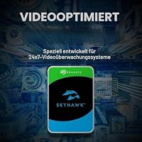 Seagate SkyHawk 6TB interne Festplatte HDD, Videoaufnahme bis zu 64 Kameras, 3.5 Zoll, 64 MB Cache, SATA 6GB/s, silber, FFP, inkl. 3 Jahre Rescue Service, Modellnr.: ST6000VX009 – Ansicht 3