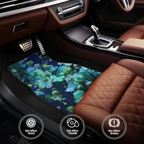 Tapis de sol voiture universel fleurs bleues idéal pour sorties nature - 5