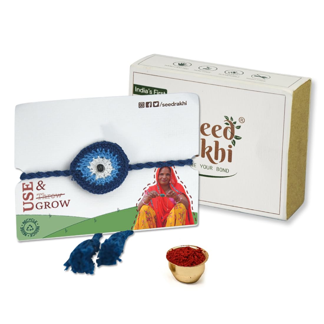 SeedRakhi Evil Eye Rakhi for Brother- Rakhi Gift For Brother, Eco Friendly Rakhi, Rakshabandhan Gift (B07V8C6LCB) Amazon Price History, Amazon Price Tracker