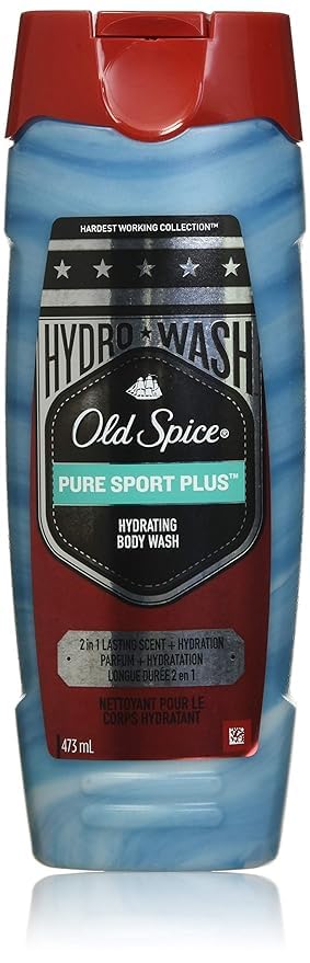 O.L.D. S.P.I.C.E Hydro Wash Pure Sport Plus Body Wash, 473 ml, Hardest Working Collection