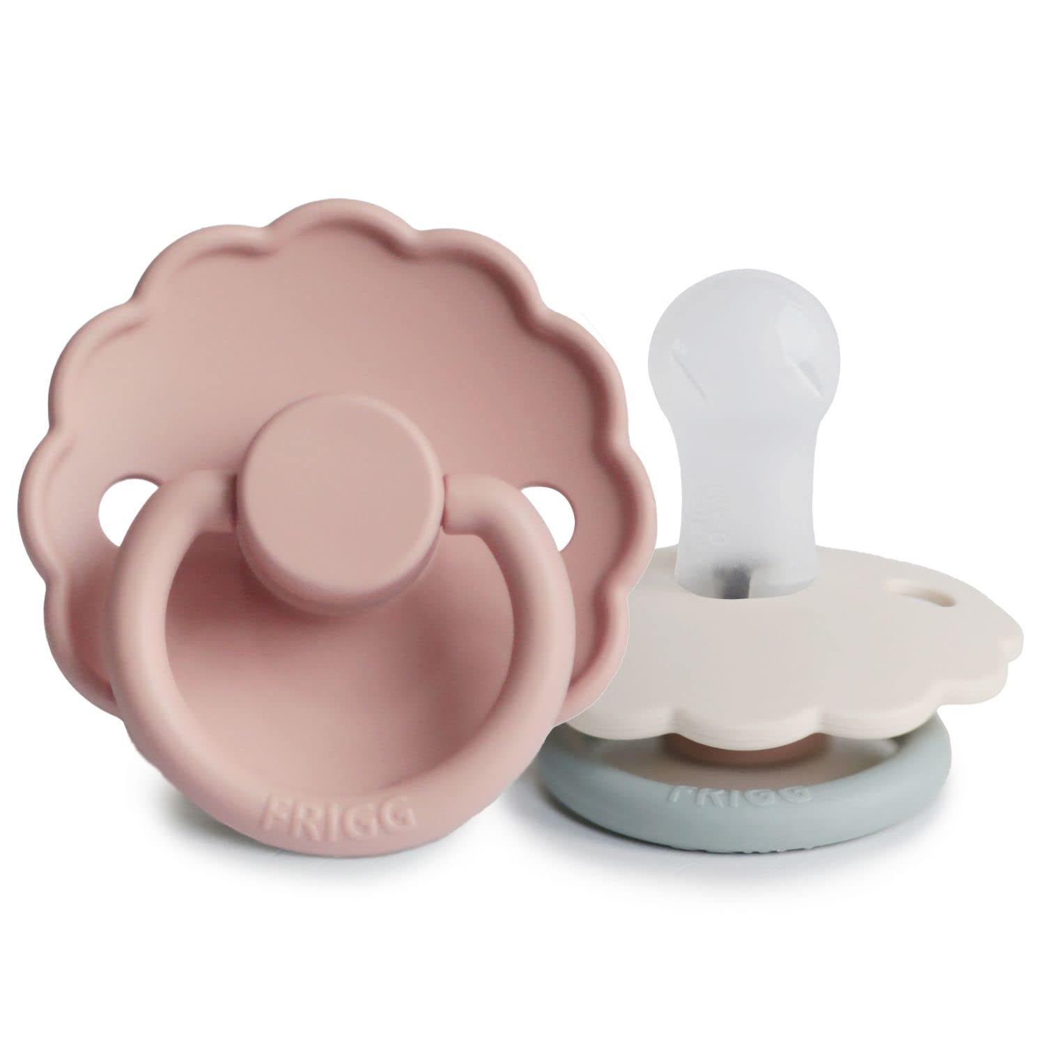 FRIGG Daisy Chupete 2-Pack | Chupete de silicona | Sin BPA | Fabricado en Dinamarca | Tetina simétrica tipo cereza | (Cream/Croissant, Talla 1 (0-6 Meses)) — view 13