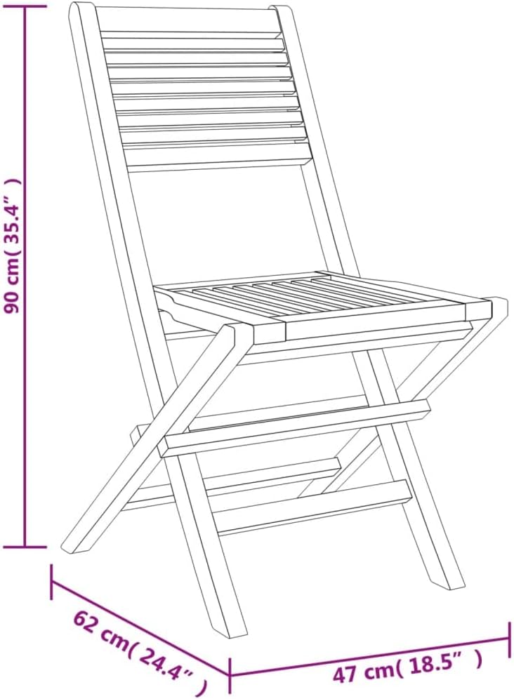 vidaXL 5-Piece Patio Dining Set - Solid Teak Wood - Foldable - Octagon-Shaped - Scandinavian Style - for Garden/Patio/Outdoor Use - Brown