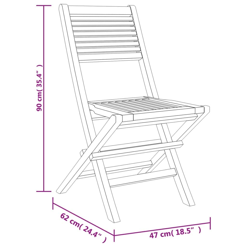 Set di mobili da giardino pieghevole, 5 pezzi, in legno di teak, 85 x 85 cm, 4 sedie, resistente alle intemperie, balcone, terrazza