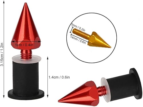 Miniatura 5 de Tornillos de pico para parabrisas, tornillos de clavija para parabrisas M5, tuercas para modificación de motocicleta (rojo)