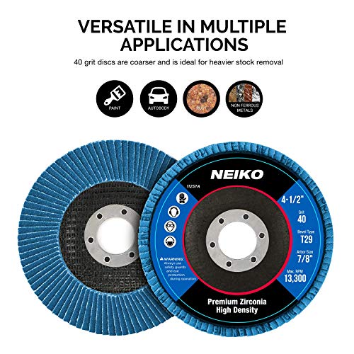 Neiko 11257A High Density Jumbo Premium Zirconia Flap Disc thumb #2
