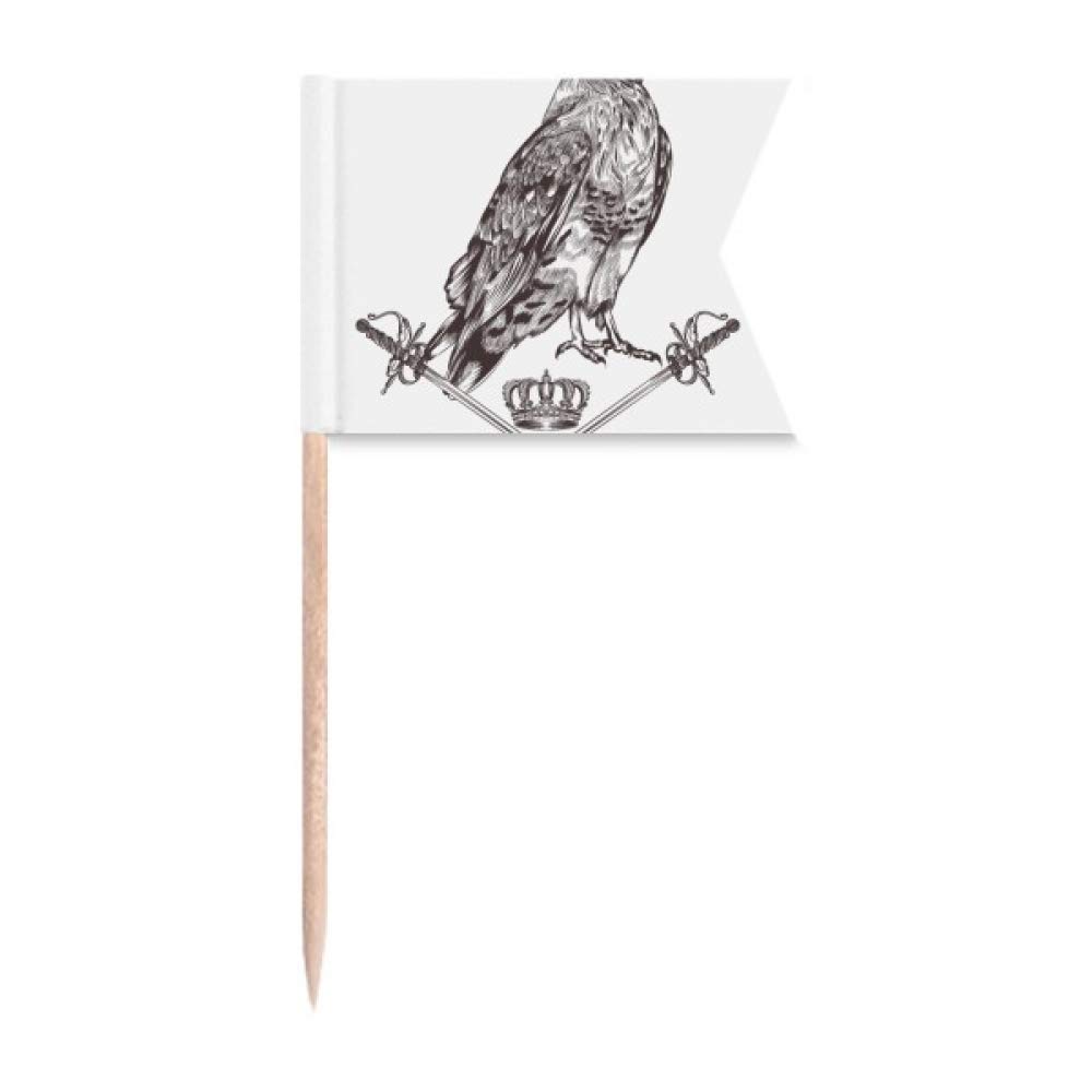 Épée baroque animaux aigle couronne gâteau fête plaque fromage cure-dent DIYlab