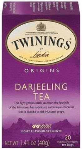 Twinings Darjeeling Tea, Tea Bags, 20-Count Boxes (Pack of 6) ( Value Bulk Multi-pack)