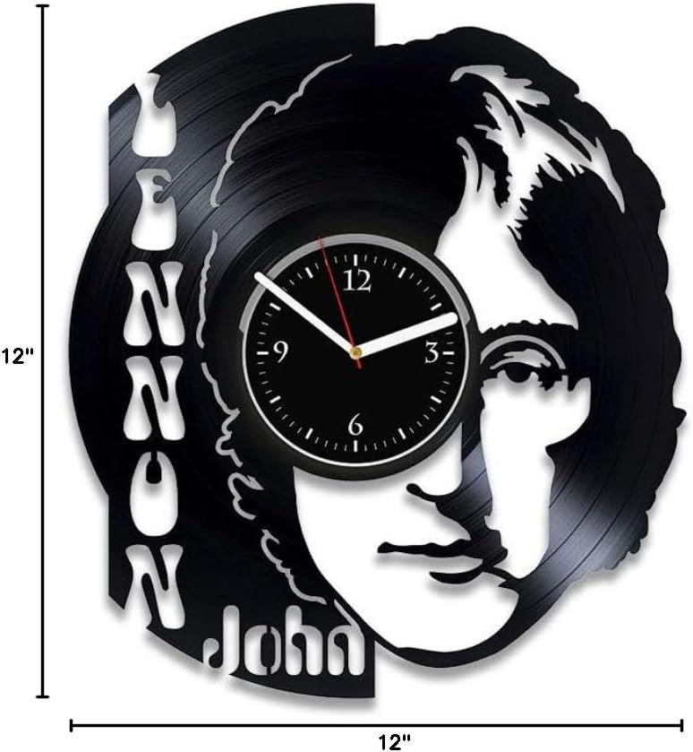 J. Lennon Vinyl Wall Clock The Beatle Home Decor Beatle Wall Art Music Clock John Lenno Xmas Idea for Fan Rock Band Art Beatle Vinyl Record Clock J.Lennon Birthday for Man