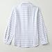 Teen Boys Plaid Shirts Button Down Long Sleeve School Shirt Mock Neck Pure Cotton Trendy Tops Cozy (White, 7-8 Years)