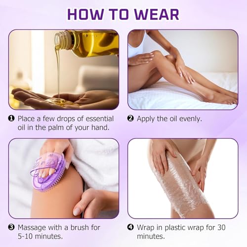 Generic 2 Pcs Meridian Massage Brush,Gua Sha Brush,Meridian Massage Brush for Belly,Gua Sha & Meridian Brush Massage Body Set for Belly, Back & Leg - Circulation Boost, Physical Lymphatic Drainage (Purple)