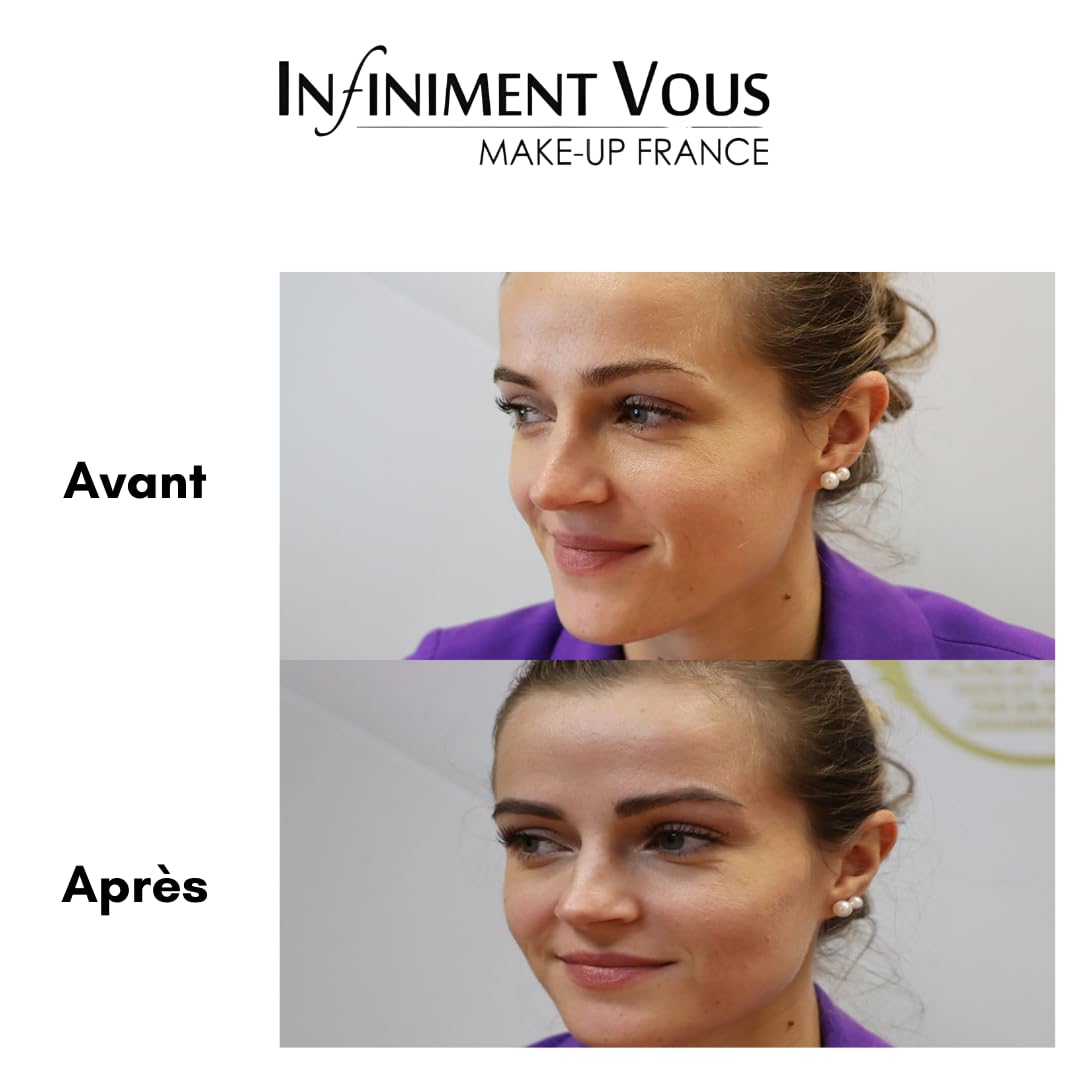 Infiniment You Make Up France- Makeup Brwi Expression Natural Fiber Chocolate, kolorowy tusz do rzęs, ołówek do brwi, tusz do rzęs, utrwalacz brwi, makijaż, farbowanie brwi