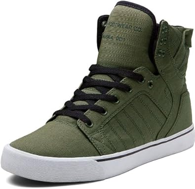 supra skytop olive/black-white