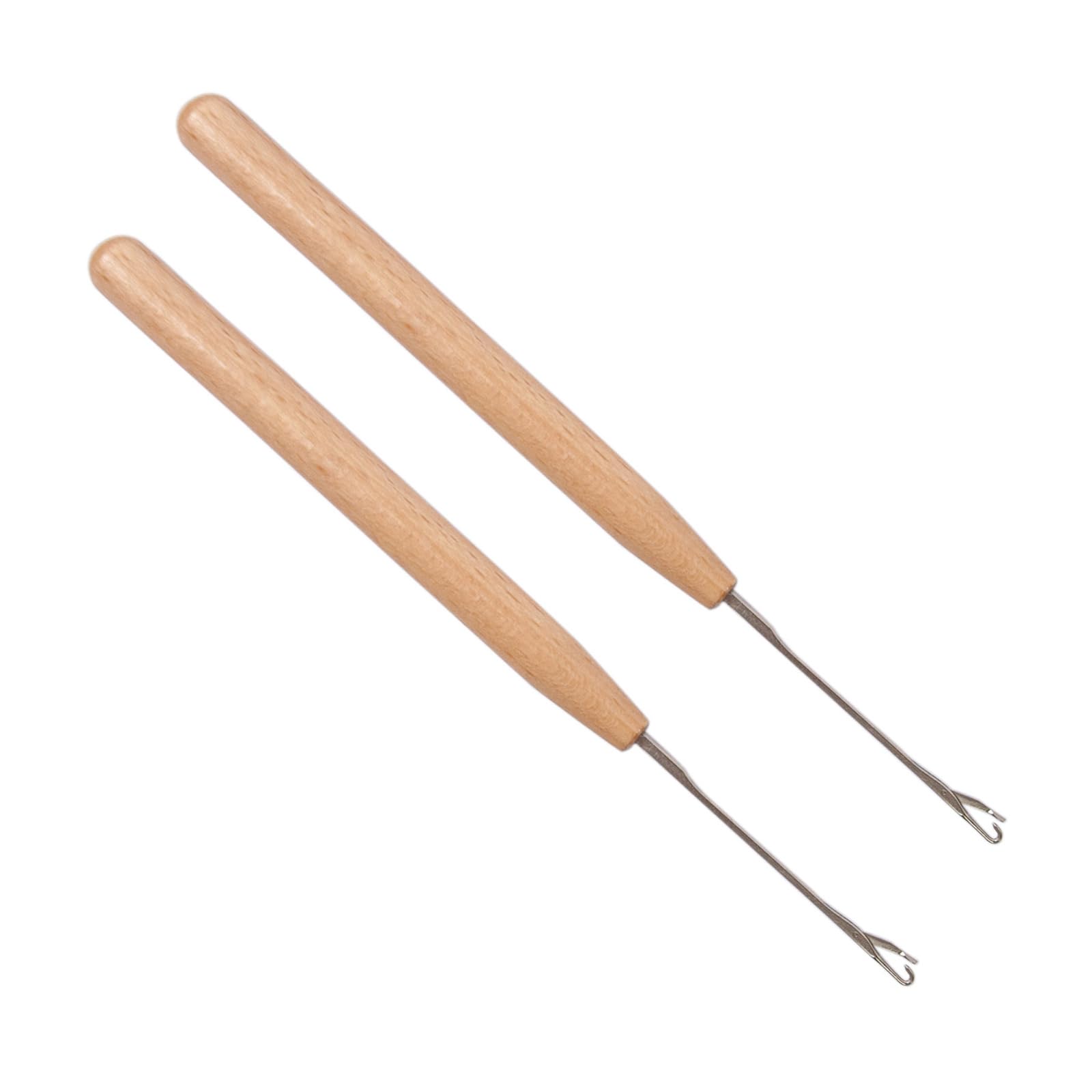 Professional Sewing Hook Tool with Wooden Ergonomic Handle for Securing Thread Ends in Craft Projects Handicraft Hook for