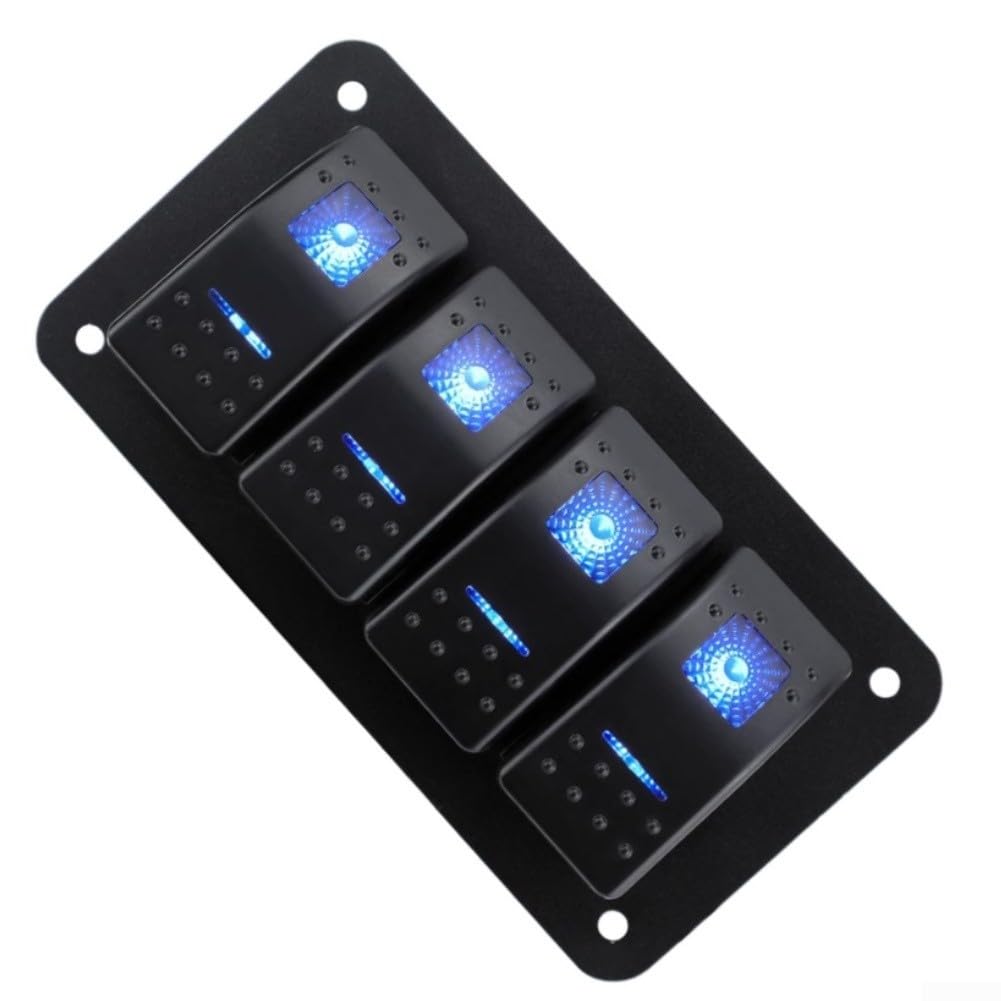Panel Interruptor Basculante LED 3 Vías Impermeable Panel Interruptor(Eight People)